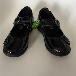 Stride Rite BlackPatent Kids Shoes with Velcro straps sz 13M